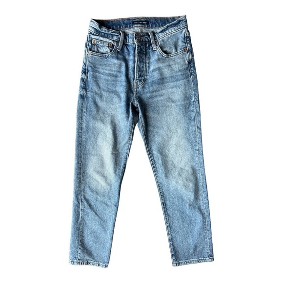Lucky Brand 90s Loose High Rise Straight Button Fly Retro Jeans, Size 0 / 25 - Picture 1 of 13